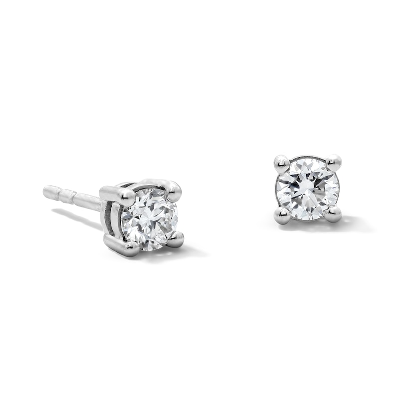 0.40 CT. T.W. Lab-Grown Diamond Solitaire Stud Earrings in Sterling Silver (F/VS2)