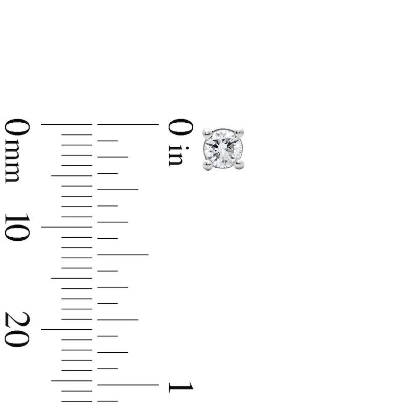 0.40 CT. T.W. Lab-Grown Diamond Solitaire Stud Earrings in Sterling Silver (F/VS2)