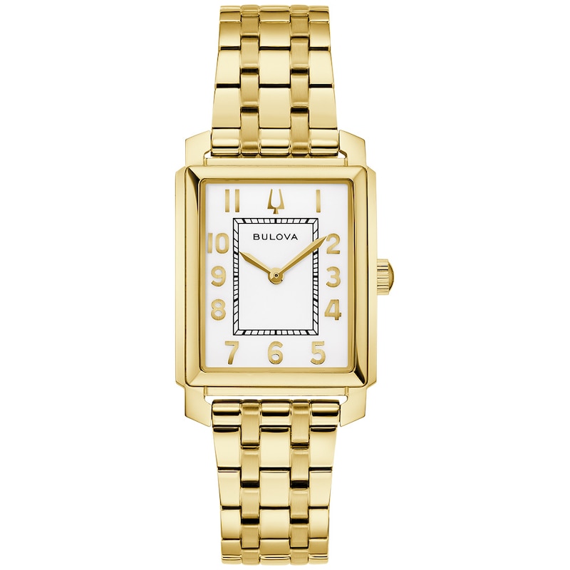 Ladies' Bulova Dress Classic Sutton Analog Watch with White Dial (Model: 97L186)