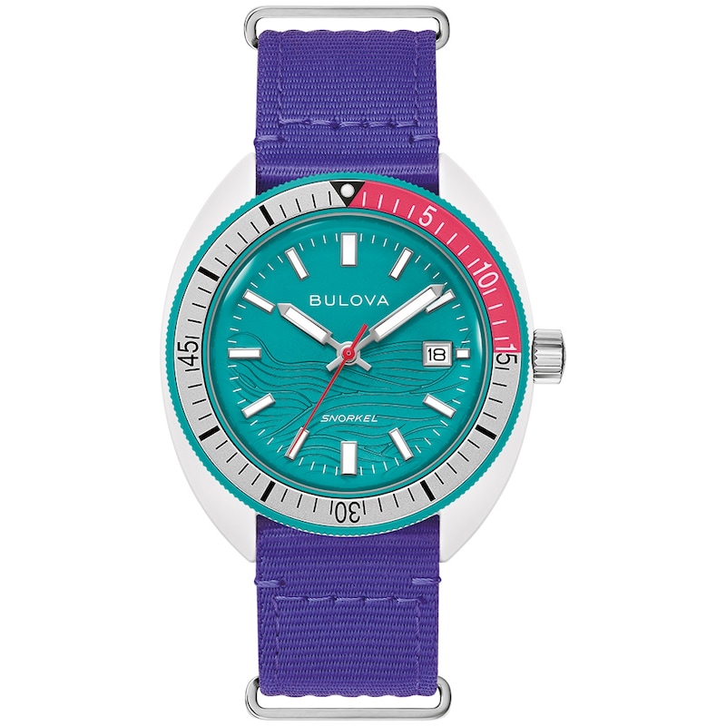 Men's Bulova Snorkel #tide® Watch with Aqua Dial (Model: 98B447)