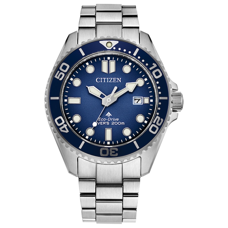 Men's Citizen Eco-Drive® Promaster Dive Analog Watch with Blue Dial (Model: BN0260-54L)