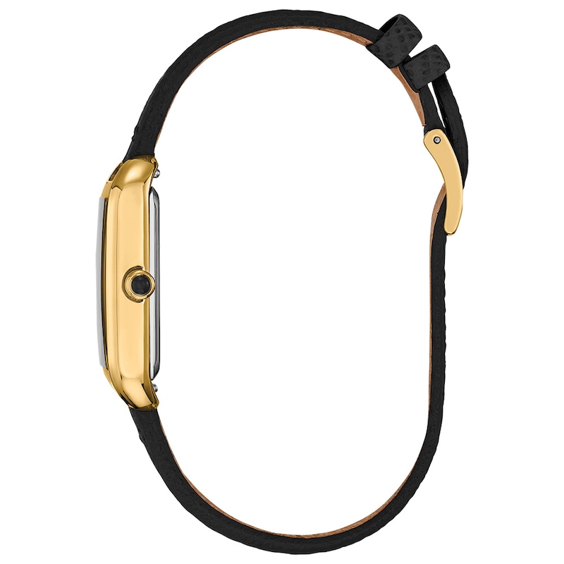 Ladies' Citizen Eco-Drive® Dress Classic Gold-Tone IP Watch with Black Dial (Model: EM1192-01E)