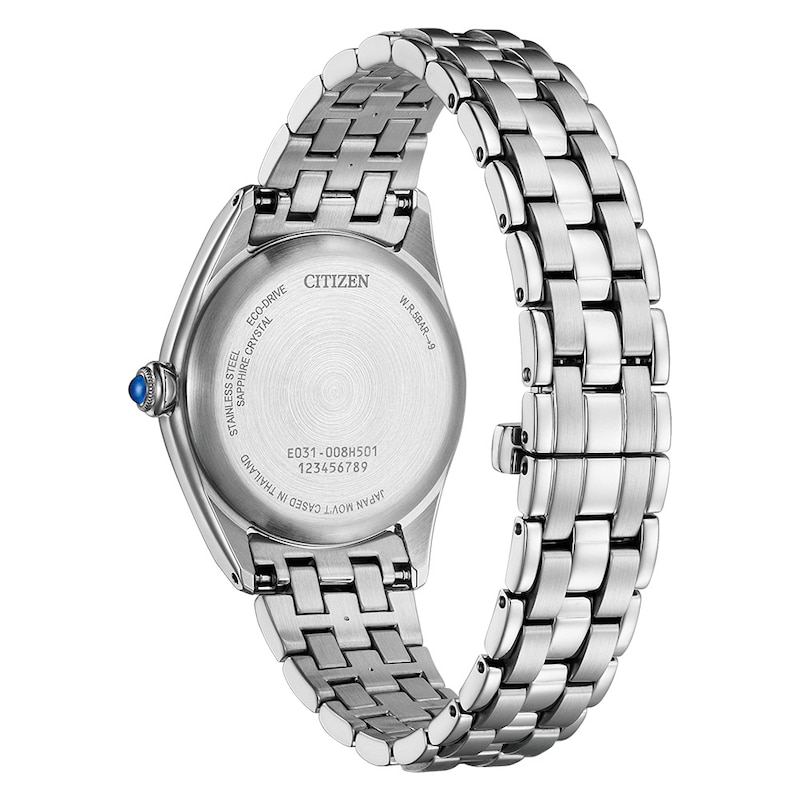 Ladies' Citizen Watch with Navy Blue Dial and Stainless Steel Bracelet (Model: EM1140-80L)