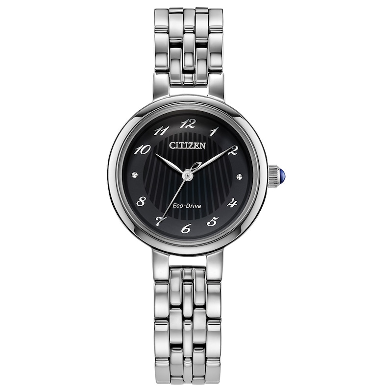 Ladies' Citizen Eco-Drive® Classic Analog Watch with Black Dial (Model: EM0990-81E)