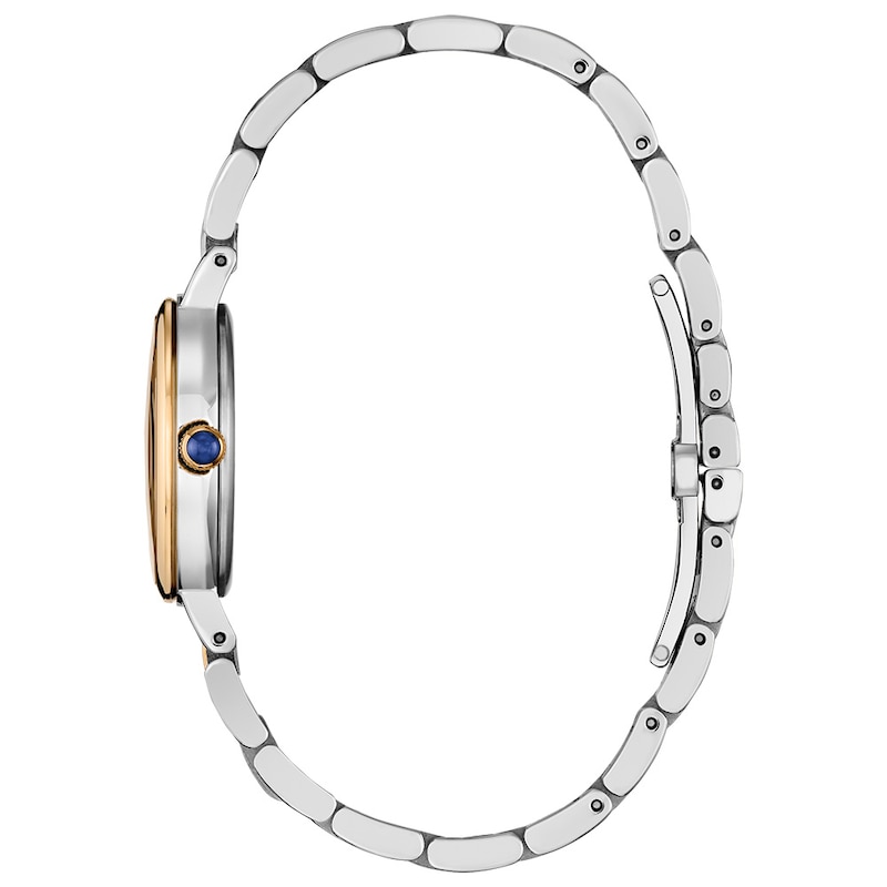 Ladies' Citizen Eco-Drive® Classic Stainless Steel Analog Watch with Rose Ion-Plated Bracelet with Rose Dial (Model: EM0996-84Y)