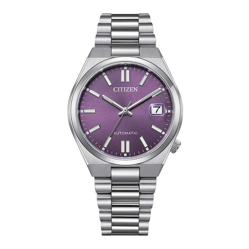 Unisex Citizen® Tsuyosa Automatic Watch with Purple Dial (Model: NJ0200-50W)