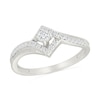 Thumbnail Image 1 of 0.23 CT. T.W. Diamond Square Frame Promise Ring in 10K White Gold