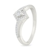 Thumbnail Image 2 of 0.23 CT. T.W. Diamond Square Frame Promise Ring in 10K White Gold