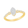 Thumbnail Image 1 of 0.18 CT. T.W. Diamond Marquise Frame Promise Ring in 10K Gold