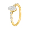 Thumbnail Image 2 of 0.18 CT. T.W. Diamond Marquise Frame Promise Ring in 10K Gold