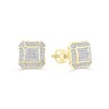 Thumbnail Image 1 of 0.15 CT. T.W. Multi-Diamond Studs in Sterling Silver with 14K Gold Plate