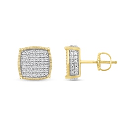 0.25 CT. T.W. Certified Lab-Grown Diamond Cushion-Shaped Stud Earrings in 10K Gold (F/SI2)