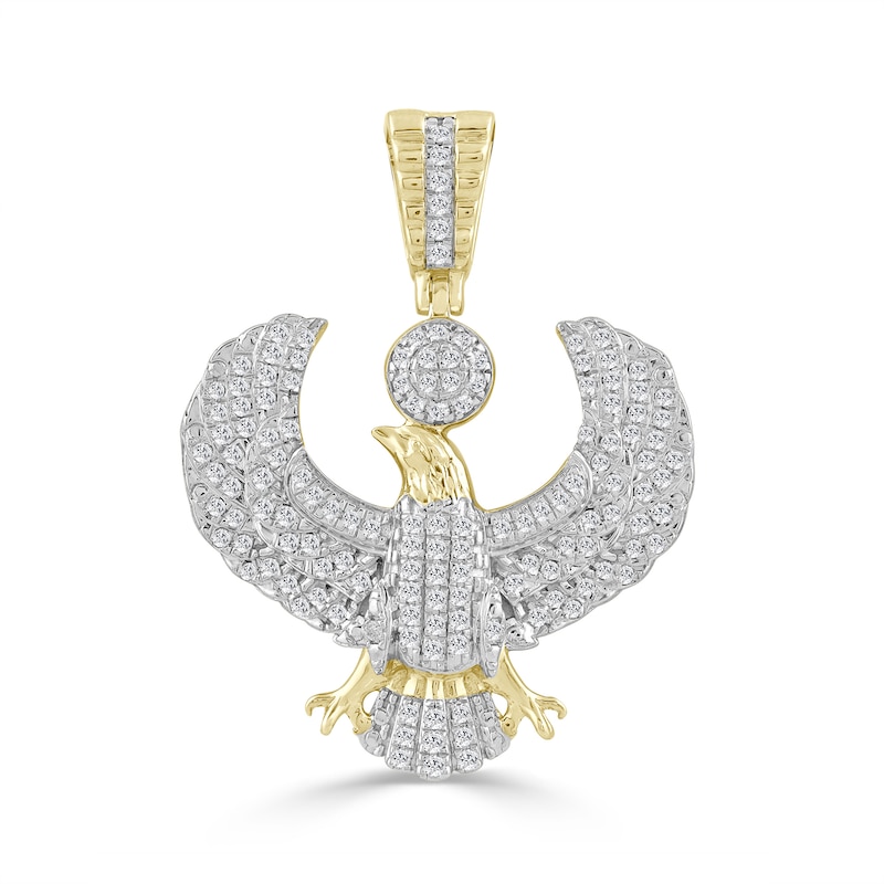 1.00 CT. T.W. Certified Lab-Grown Diamond Eagle Charm in Sterling Silver with 14K Gold Plate (F/SI2)