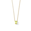 Thumbnail Image 1 of Emerald-Cut Peridot Solitaire Necklace in 10K Gold