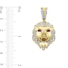 Thumbnail Image 2 of 0.50 CT. T.W. Diamond and Lab-Created Ruby Lion Head Charm in Sterling Silver with 14K Gold Plate