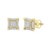 Thumbnail Image 1 of 0.15 CT. T.W. Multi-Diamond Stud Earrings in Sterling Silver with 14K Yellow Gold Plate