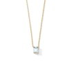 Thumbnail Image 1 of Emerald-Cut Aquamarine Solitaire Necklace in 10K Gold