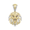 Thumbnail Image 1 of 0.30 CT.T.W Diamond and Lab-Created Ruby Lion Head Charm in Sterling Silver with 14K Gold Plate