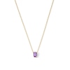 Thumbnail Image 1 of Emerald-Cut Amethyst Solitaire Pendant in 10K Gold