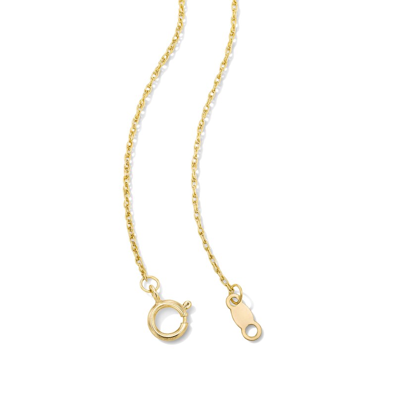 Emerald-Cut Lab-Created Emerald Solitaire Necklace in 10K Gold