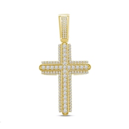 1.00 CT.T.W Diamond Cross Charm in 10K Gold