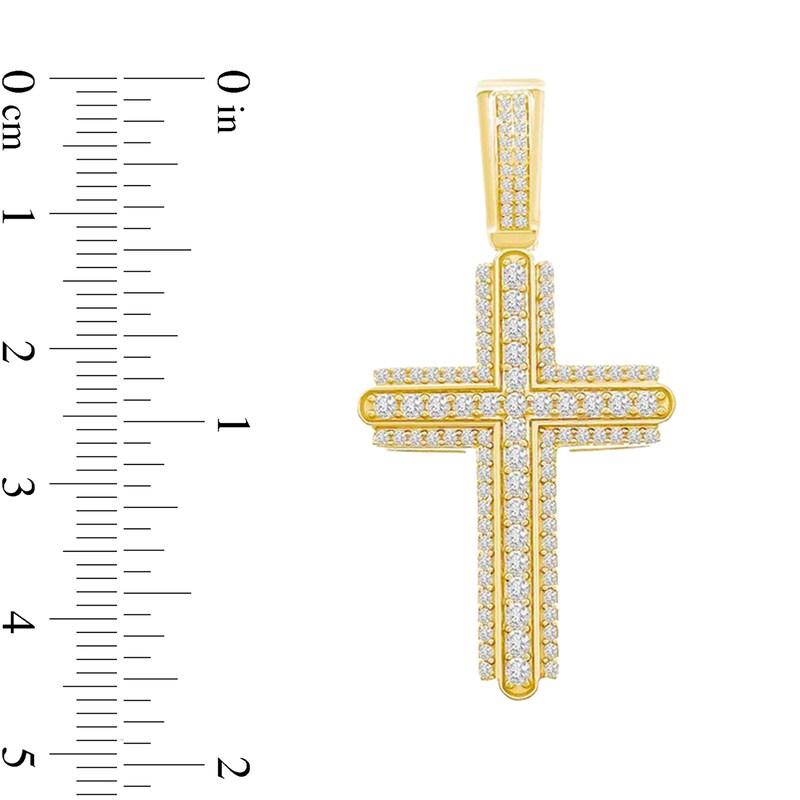 1.00 CT.T.W Diamond Cross Charm in 10K Gold