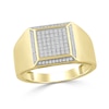 Thumbnail Image 1 of 0.25 CT. T.W. Multi-Diamond Square Ring in 10K Gold