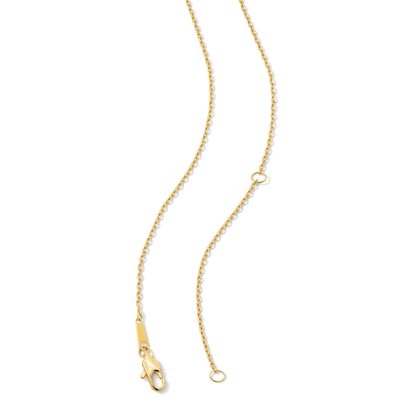 Main Image 2 of Jade and White Lab-Created Sapphire Circle Horse Pendant in Sterling Silver with 18K Gold Plate