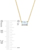 Thumbnail Image 3 of Emerald-Shaped Lab-Created Opal East West Solitaire Necklace in 10K Gold