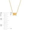 Thumbnail Image 3 of Emerald-Cut Citrine East West Solitaire Necklace in 10K Gold