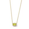 Thumbnail Image 1 of Emerald-Cut Peridot and 0.10 CT. T.W. Lab-Grown Diamond Necklace in 10K Gold (F/SI2)
