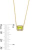 Thumbnail Image 3 of Emerald-Cut Peridot and 0.10 CT. T.W. Lab-Grown Diamond Necklace in 10K Gold (F/SI2)