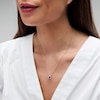 Thumbnail Image 2 of Emerald-Cut Amethyst and 0.10 CT. T.W. Lab-Grown Diamond Necklace in 10K Gold (F/SI2)