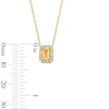 Thumbnail Image 3 of Emerald-Cut Citrine and 0.10 CT. T.W. Lab-Grown Diamond Necklace in 10K Gold (F/SI2)