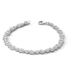 Thumbnail Image 1 of 0.25 CT. T.W. Lab-Grown Diamond Alternating Heart Link Bracelet in Sterling Silver (F/SI2)