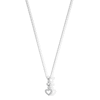 Thumbnail Image 1 of 0.15 CT. T.W. Lab-Grown Diamond Heart Drop Pendant in Sterling Silver (F/SI2)