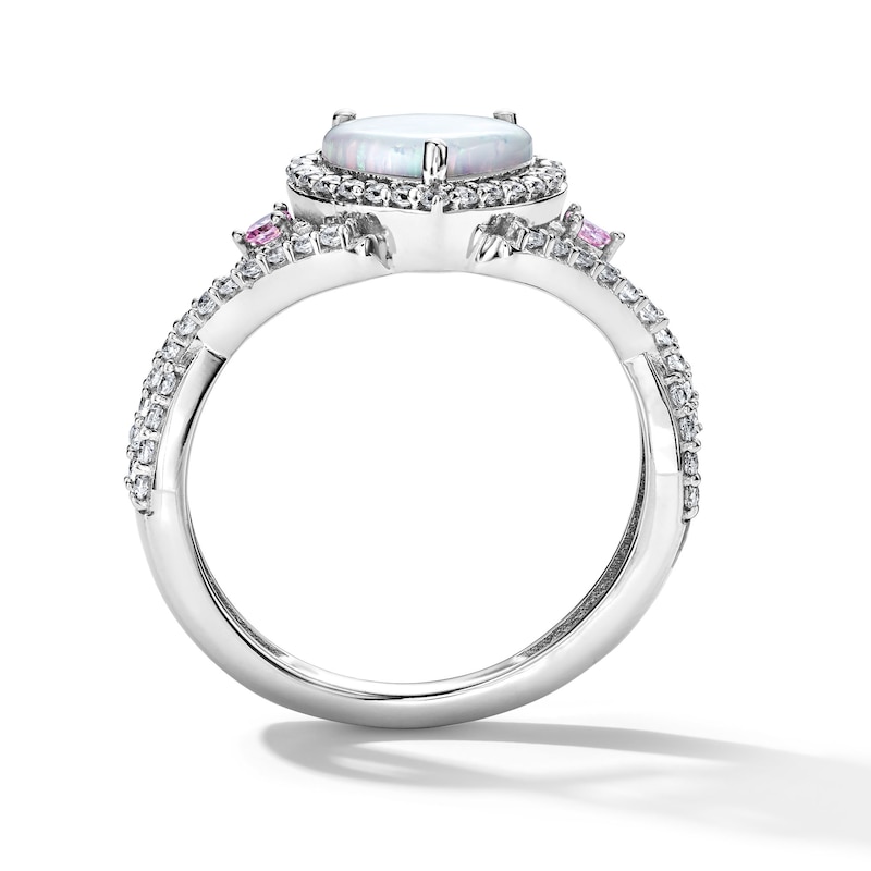 Heart-Shaped Lab-Created Opal