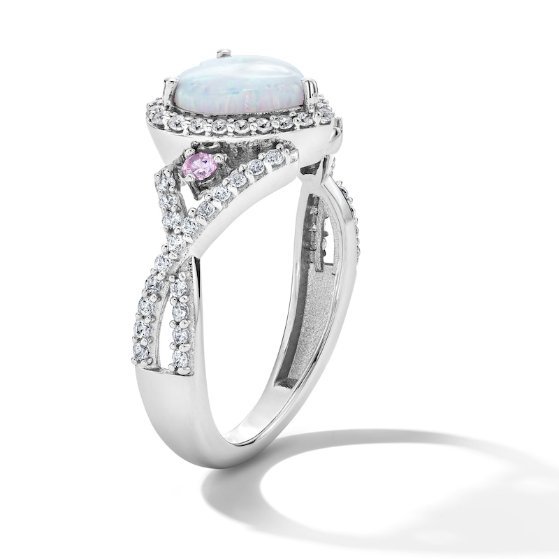 Heart-Shaped Lab-Created Opal