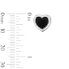 Thumbnail Image 3 of Heart-Shaped Black Onyx Stud Earrings in Sterling Silver