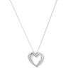 Thumbnail Image 1 of 0.50 CT. T.W. Lab-Grown Diamond Crossover Heart Pendant in Sterling Silver (F/SI2)