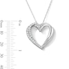 Thumbnail Image 3 of 0.50 CT. T.W. Lab-Grown Diamond Crossover Heart Pendant in Sterling Silver (F/SI2)