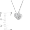 Thumbnail Image 3 of 0.10 CT. T.W. Lab-Grown Diamond Heart Necklace in Sterling Silver (F/SI2)