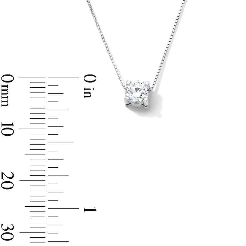 0.30 CT. T.W. Certified Lab-Grown Diamond Solitaire Pendant in Sterling Silver (F/SI2)