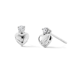 0.10 CT. T.W. Lab-Grown Diamond Drop Earrings in Sterling Silver (F/SI2)