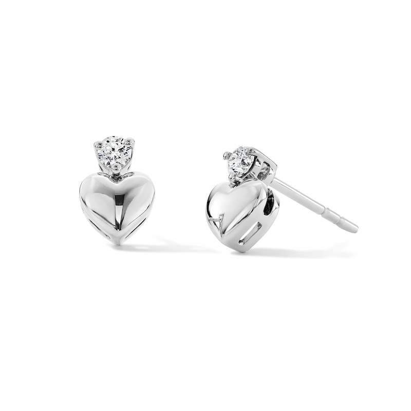 0.10 CT. T.W. Lab-Grown Diamond Drop Earrings in Sterling Silver (F/SI2)