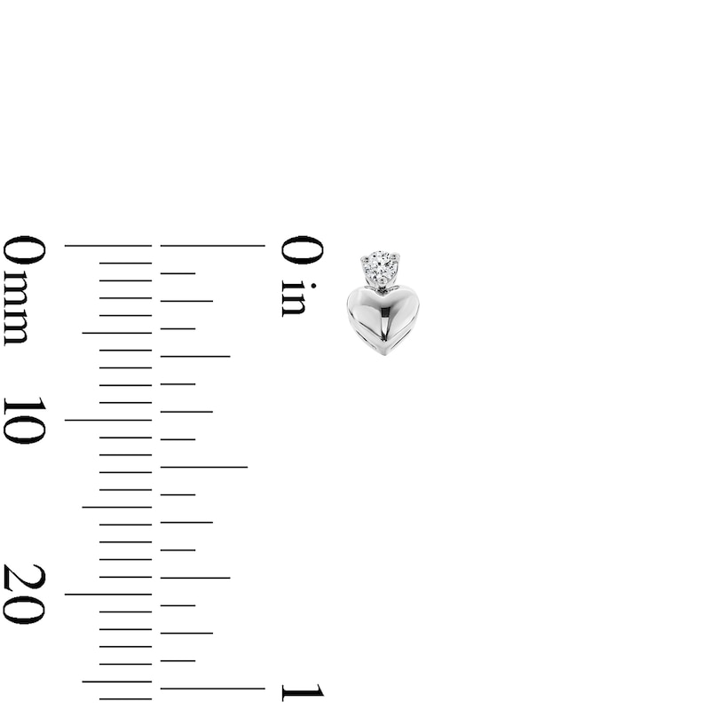 0.10 CT. T.W. Lab-Grown Diamond Drop Earrings in Sterling Silver (F/SI2)