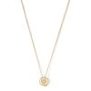 Thumbnail Image 1 of 0.04 CT. T.W. Multi-Diamond Heart Disc Pendant in 10K Gold
