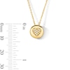 Thumbnail Image 2 of 0.04 CT. T.W. Multi-Diamond Heart Disc Pendant in 10K Gold