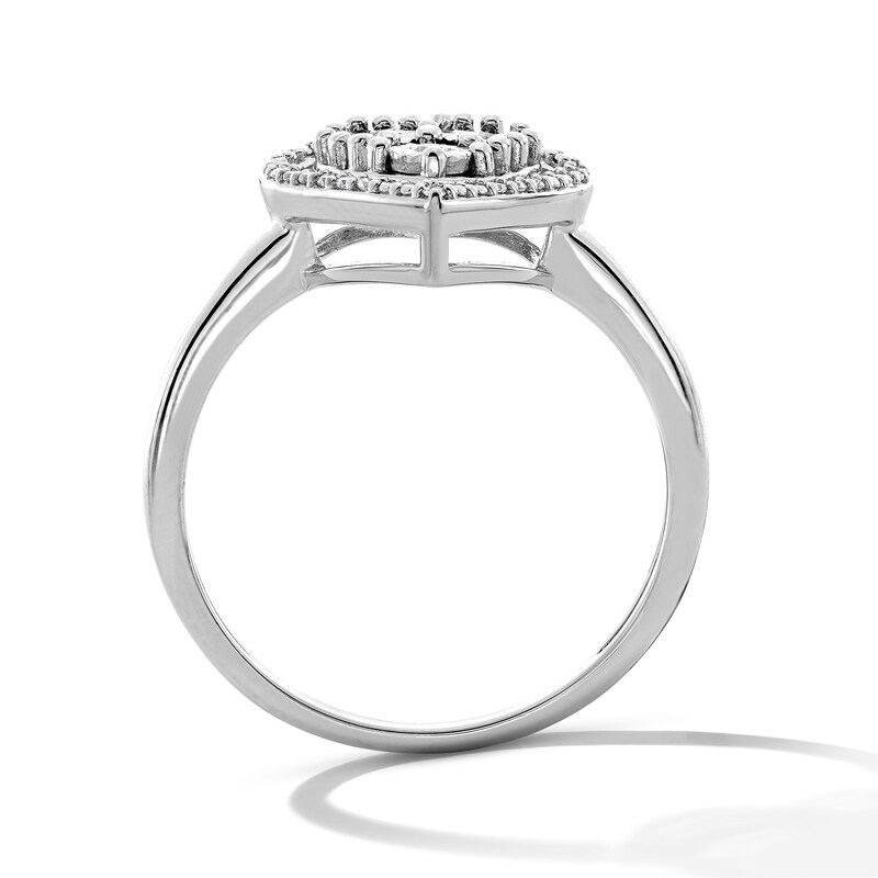 0.08 CT. T.W. Certified Lab-Grown Diamond Heart Ring Sterling Silver (F/SI2)