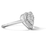 Thumbnail Image 3 of 0.08 CT. T.W. Certified Lab-Grown Diamond Heart Ring in Sterling Silver (F/SI2)